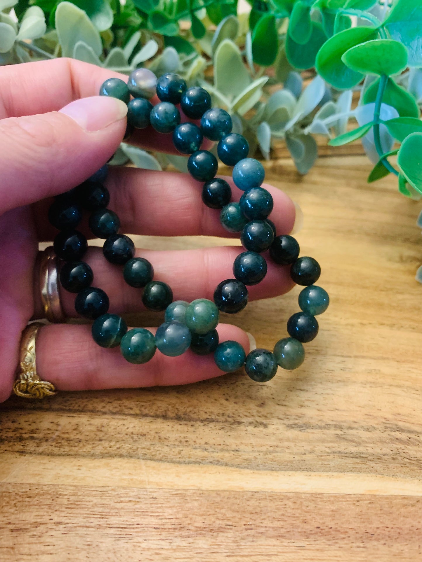 Edelsteen Armband – Mos Agaat