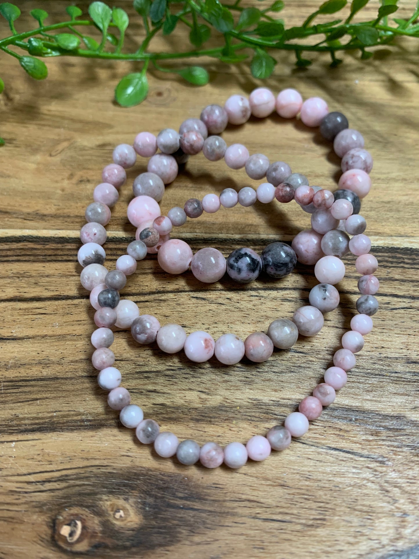 Edelsteen Armband – Roze Zebra Agaat