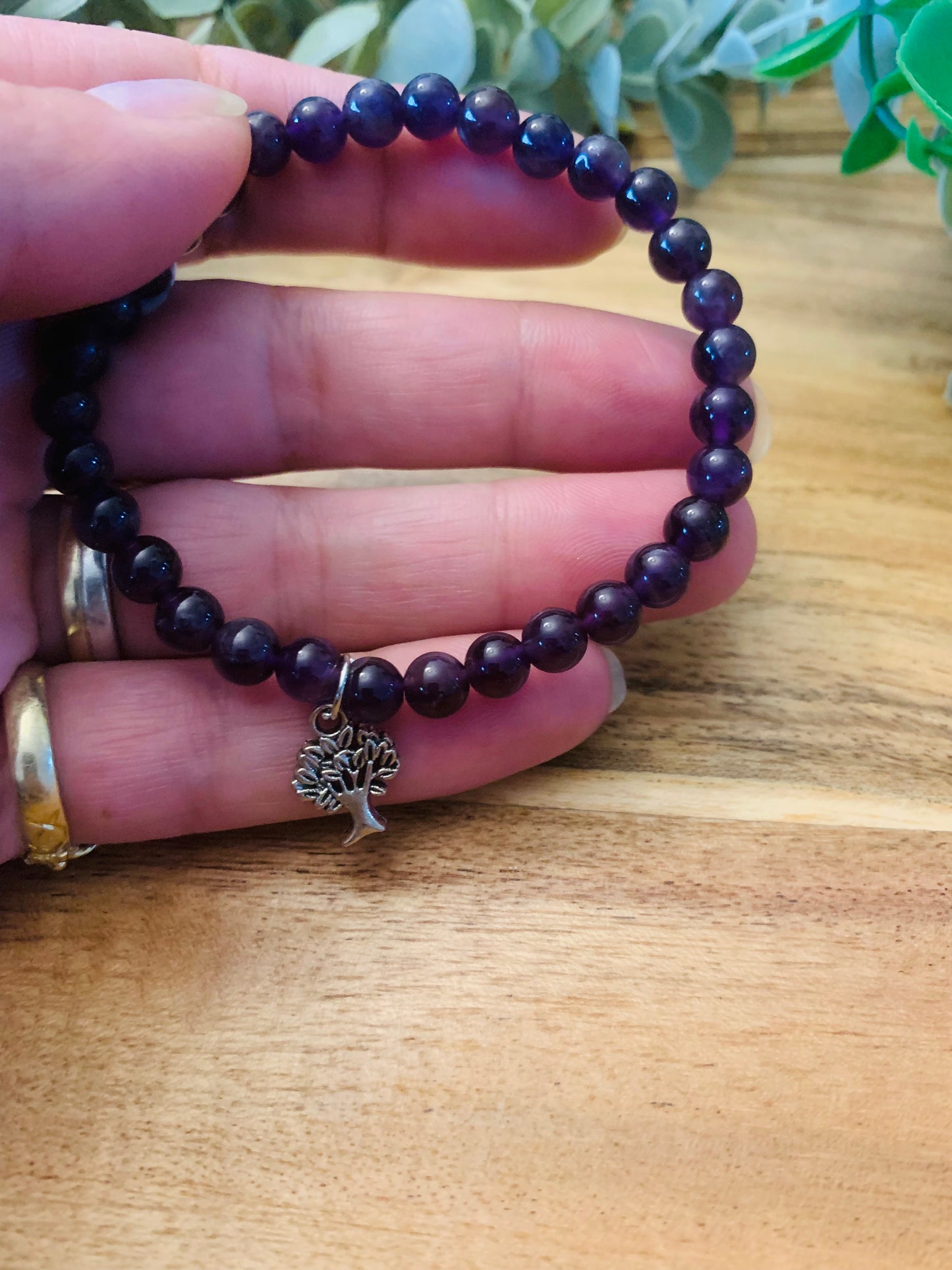 Edelsteen Armband – Amethist met hangertje