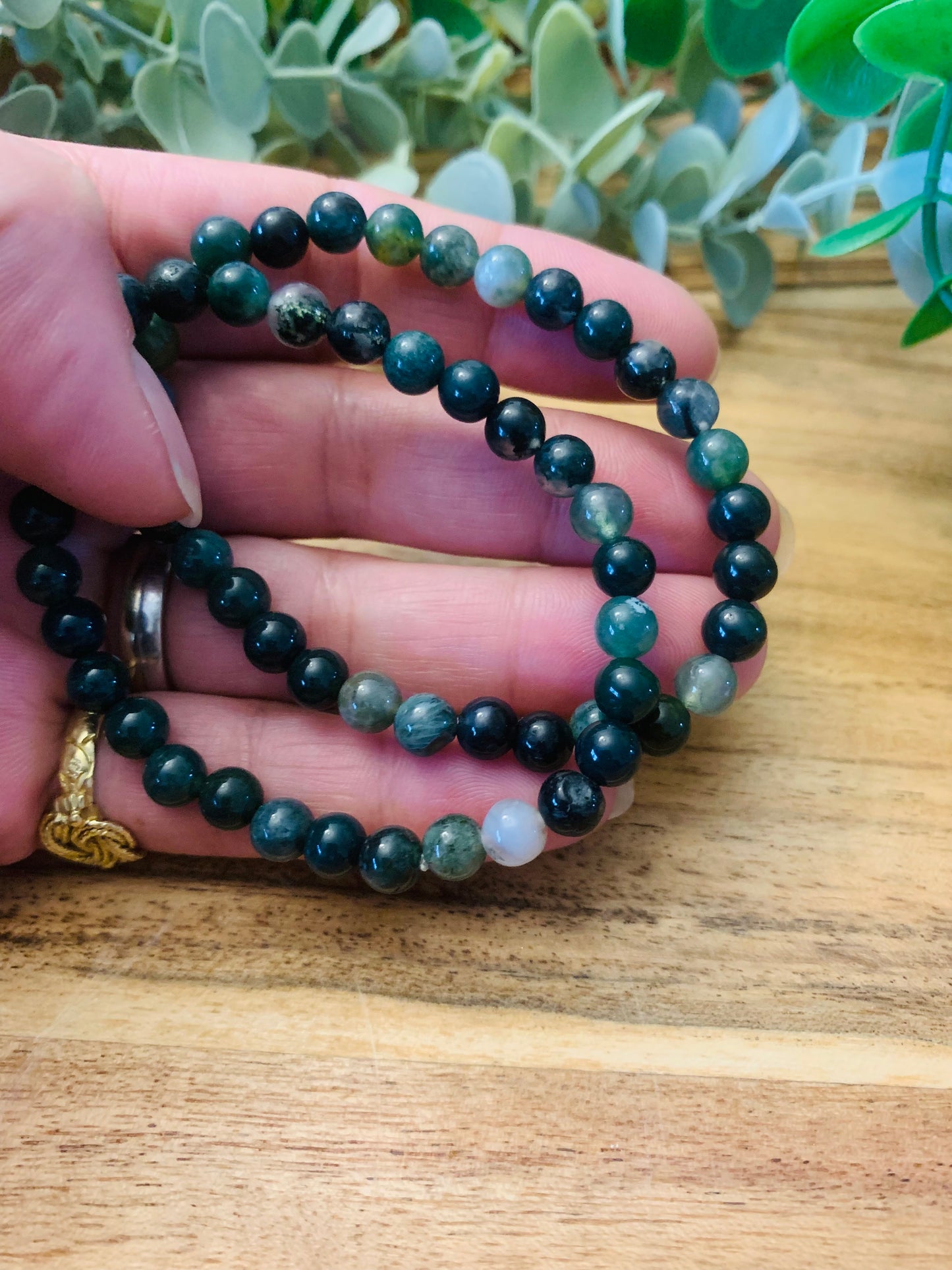 Edelsteen Armband – Mos Agaat