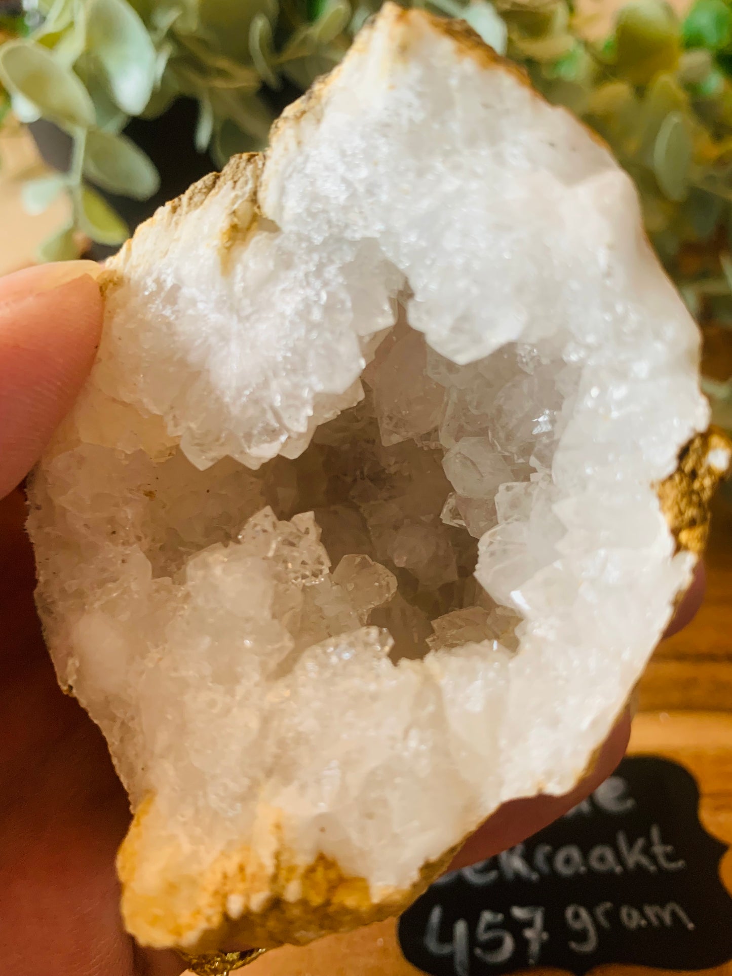 Marokkaanse Geode – Maat L | Gekraakt & Kristallen Zichtbaar