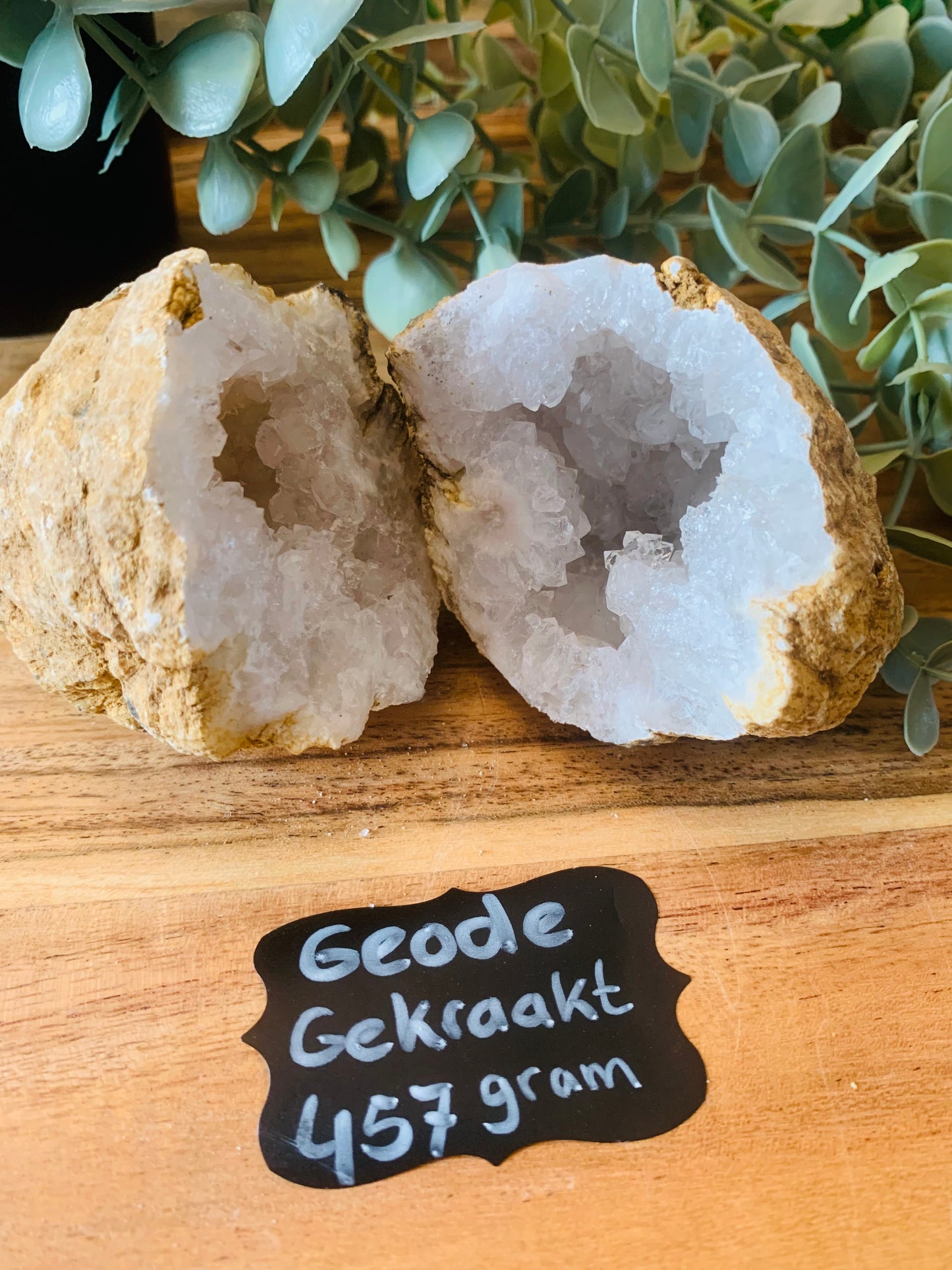 Marokkaanse Geode – Maat L | Gekraakt & Kristallen Zichtbaar