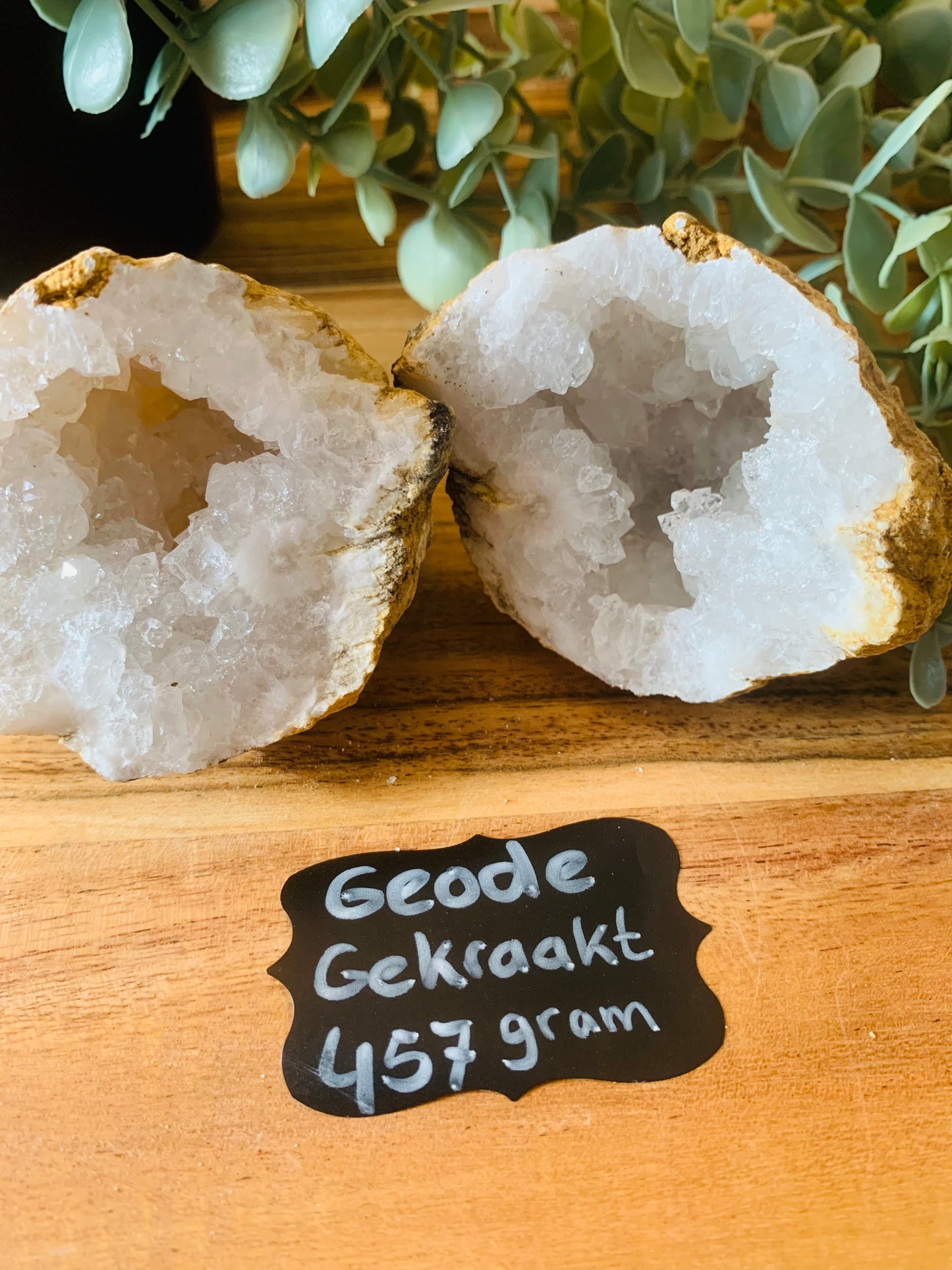 Marokkaanse Geode – Maat L | Gekraakt & Kristallen Zichtbaar